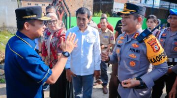 Kapolres barru bersama Forkopimda Kabupaten barru menyambut kedatangan Gubernur Sulawesi Selatan